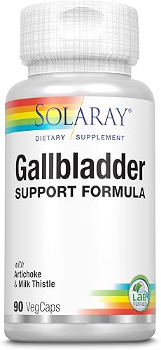 SOLARAY Fórmula de apoyo para la vesícula biliar Apoyo saludable para la vesícula biliar y el hígado 30 porciones 90 cápsulas vegetales