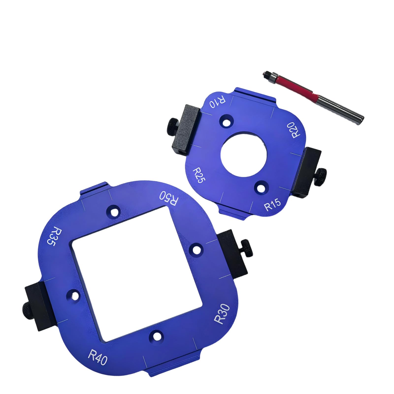 Buxuaaaa Router Corner Diameter Template For Woodworking, Router Diameter Jigs Corner Routing Guide Aluminium Templates For Woodworking