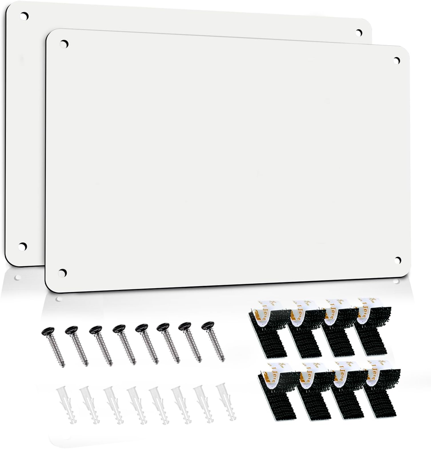 2Pack Magnetic Board 17.5" x 11.4" Magnet Bulletin Board is Suitable for displaying Notes, Photos,Magnetic Letters,Suitable for Walls, refrigerators, cabinets, etc