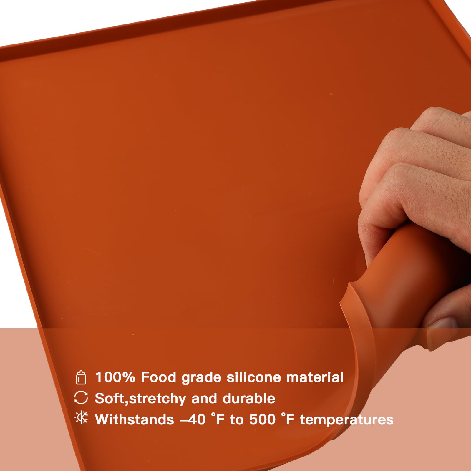 4 bandejas deshidratadoras de silicona con borde (12 x 10 pulgadas), hojas de silicona compatibles con Cosori CP267-FD, alfombrillas deshidratadoras de silicona antiadherentes reutilizables 6