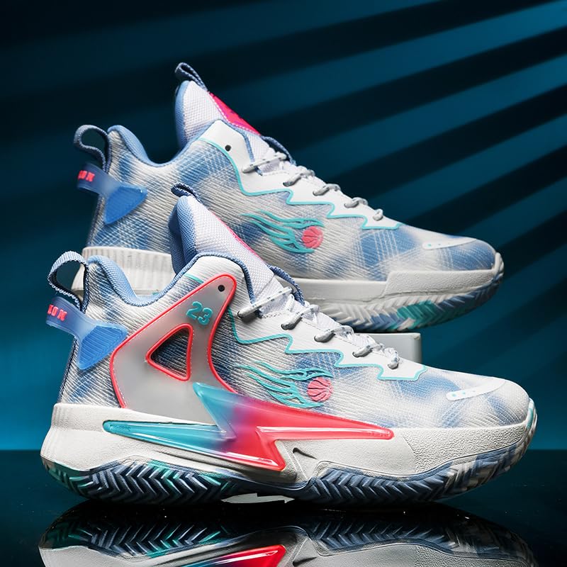 Image of Basketball Shoes for Womens and Mens, Breathable Non Slip Outdoor Casual Unisex-Adult Fashion Sneakers