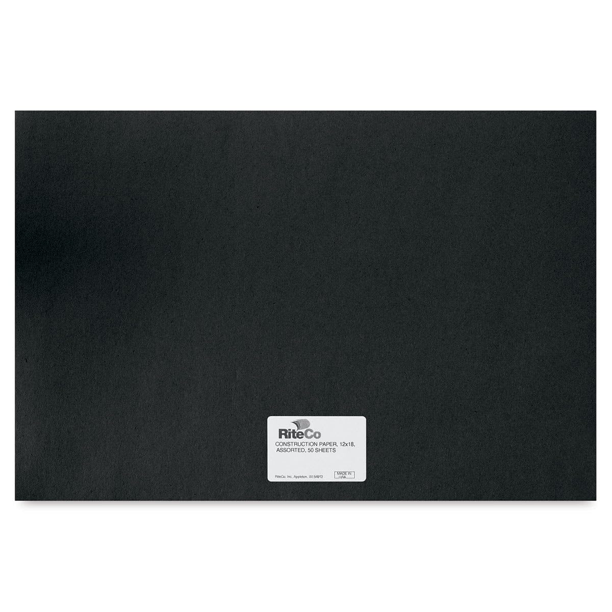 RiteCo 24506 Construction Paper by Black, 12" x 18"