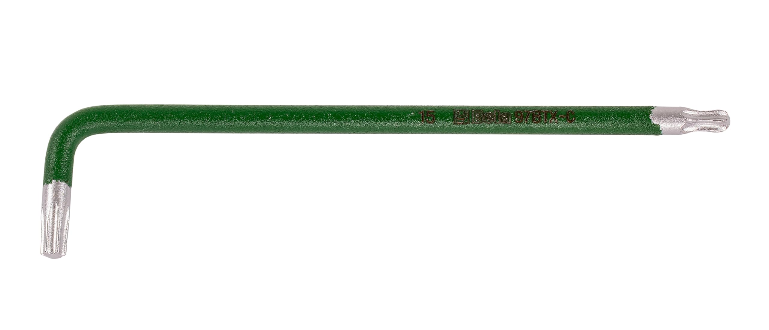 BETA 97BTX-C/SC8 - Serie di 8 chiavi maschio piegate colorate con un'estremità sferica per viti con impronta Torx