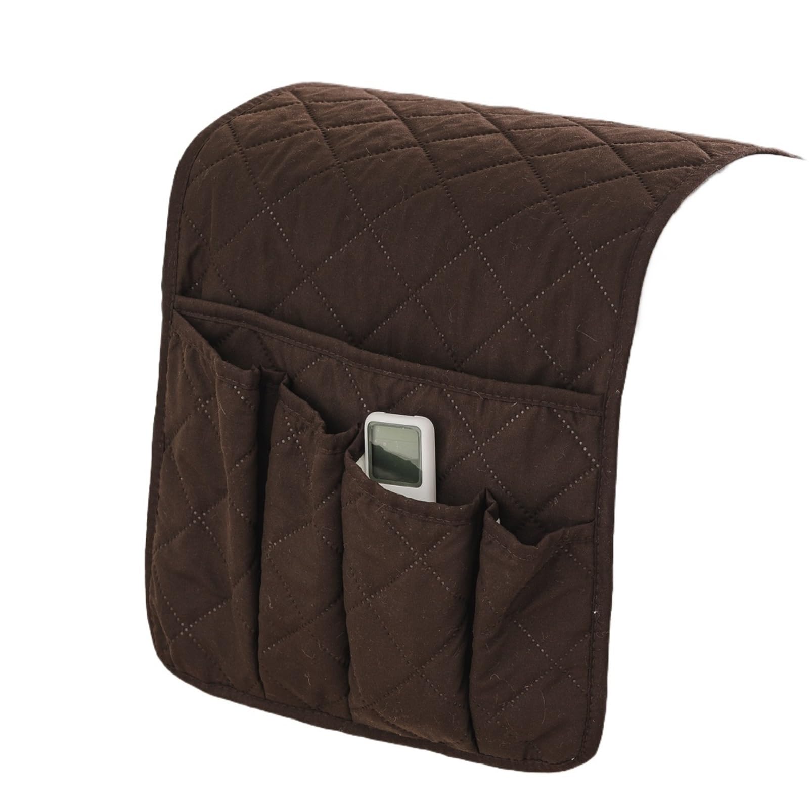 KiddiBubzi Waterproof Sofa Armrest Storage Hanging Bag Remote Control Book Couch Organizer(Coffee)