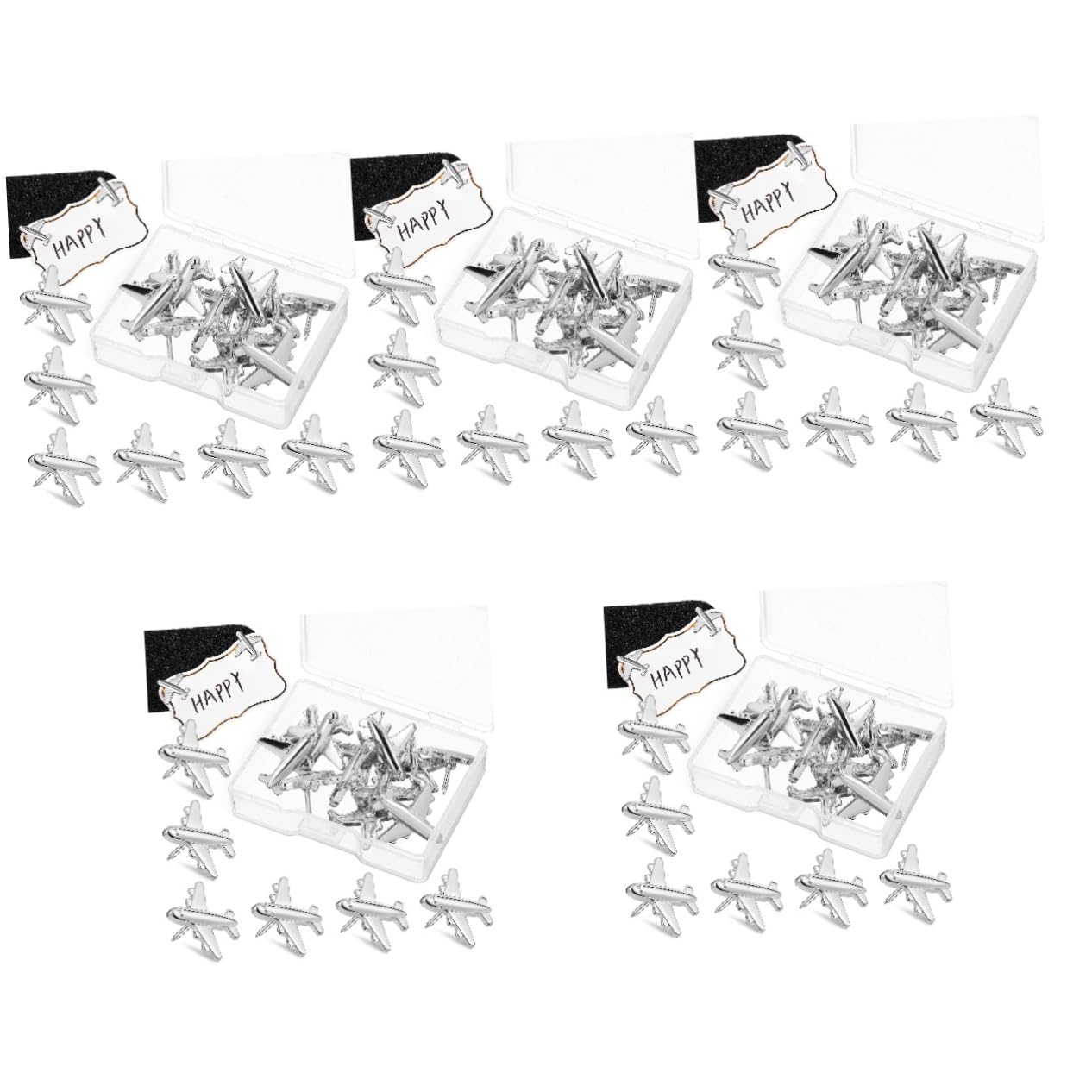 Lurrose 120stücke Metall Flugzeug Push Dekorative Pinnnadeln Für Korktafeln Und Bulletin Boards Langlebige Designstecknadeln Für Notizen Und