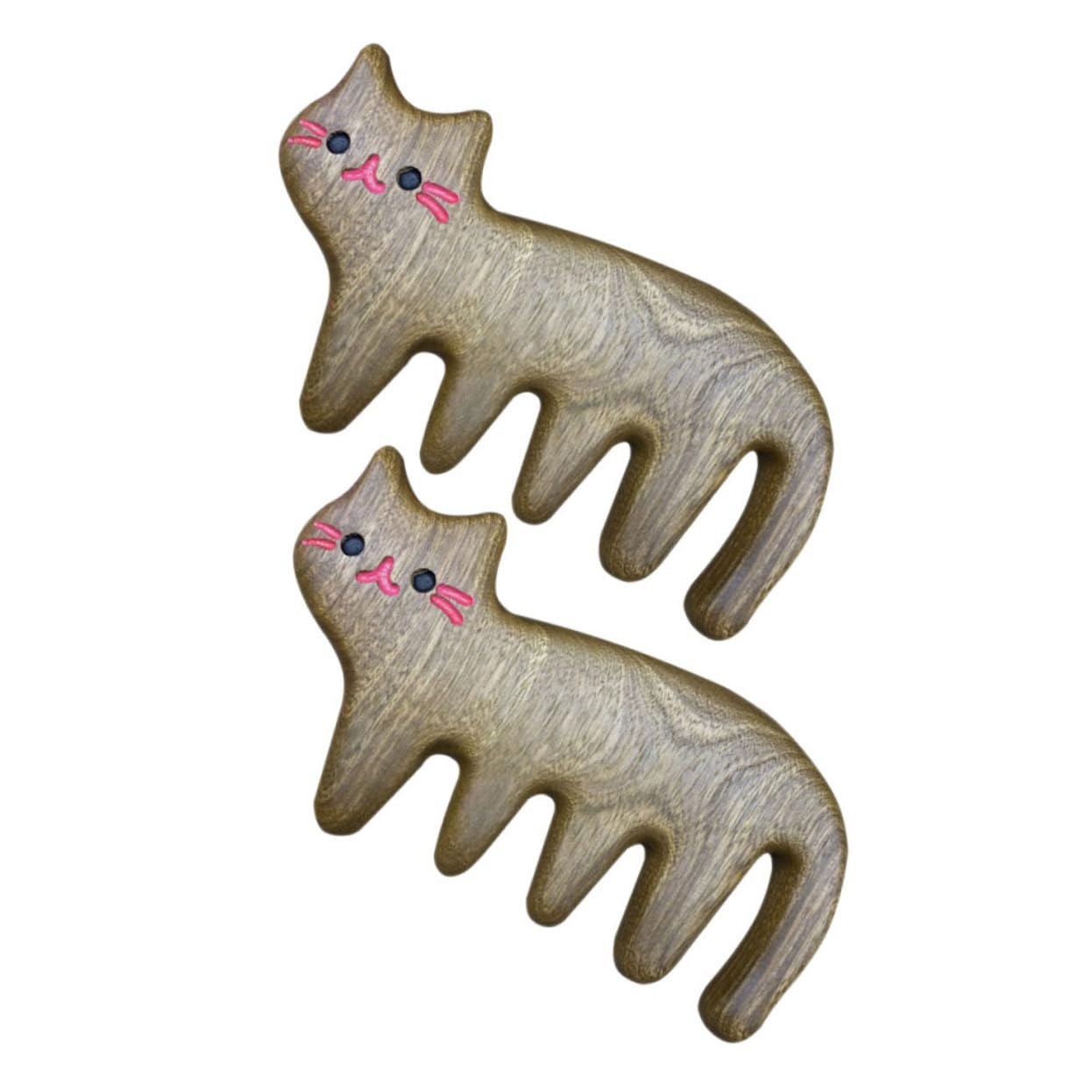 VALICLUD 2 Set Pettine Da Massaggio Tratta I Gatti Spazzola Per La Toelettatura Del Gatto Strumento Di Massaggio Alla Testa Pettine Per Gatti Spargimento Largo Sandalo 2 Pezzi * 2