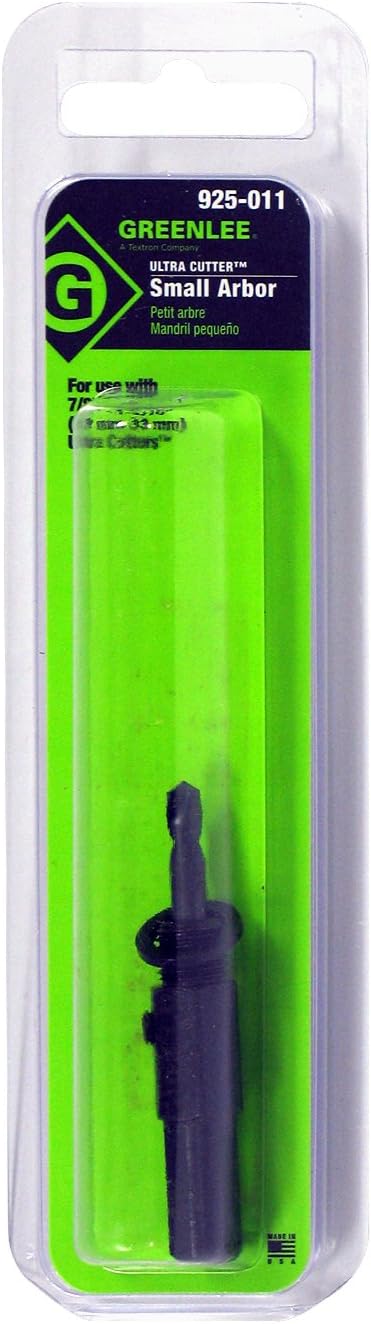 Greenlee 925-011 ARBOR PKG,HSS-SMALL , Black