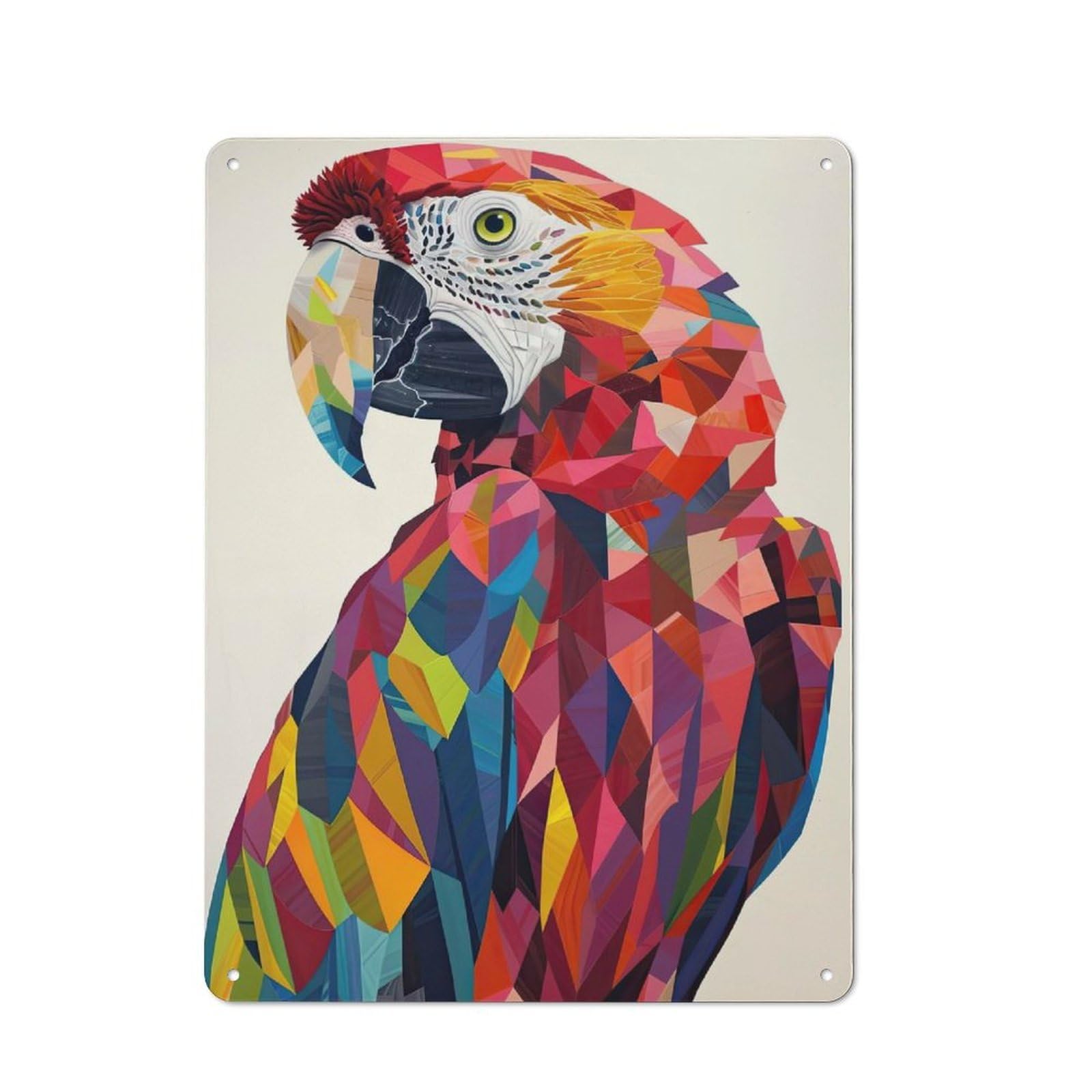 Junmoney Vibrant Parrot Kitchen Metal Sign 40X30cm, Country Style Kitchen Wall Decor For Restaurant, Kitchen, Counter Or Breakfast Nook
