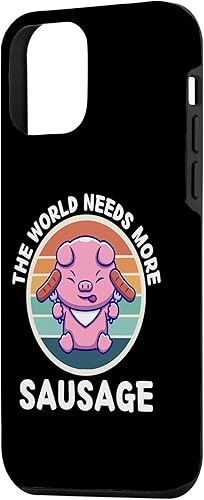 Miniatura 2 de iPhone 12 mini Vintage Pig The World Needs More Sausage Lover Case