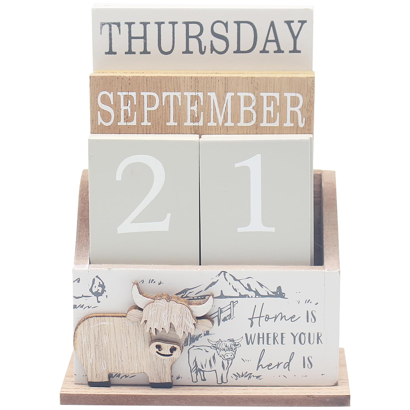Highland Cow Perpetual Calendar