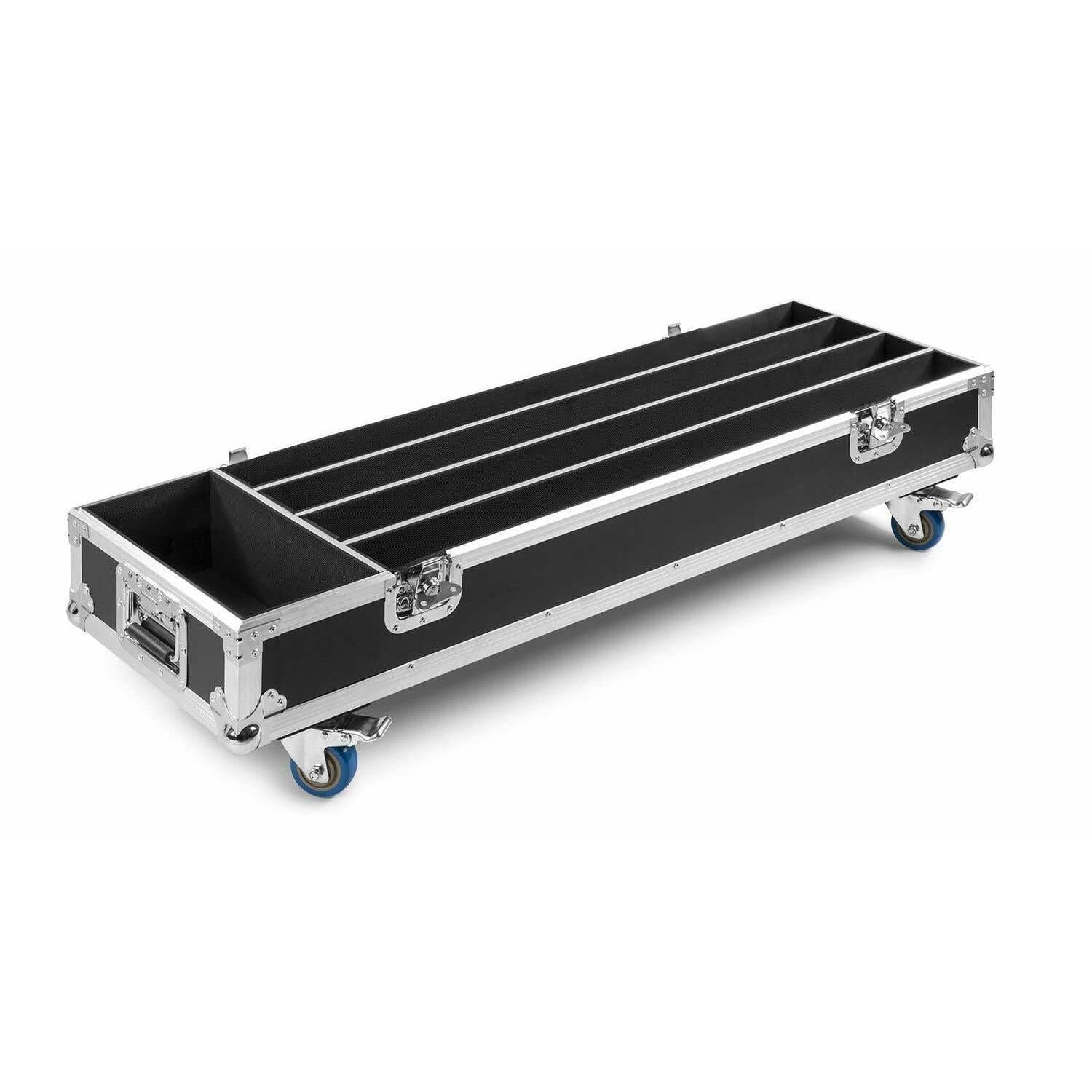 BeamZ FCLCB14 - Flightcase pour 4 Barres LED LCB14-1220 x 395 x 400mm, avec roulettes, Mousse de Protection, Rangement Câbles, Idéal pour Transporter Vos Barres LEDs en Sécurité