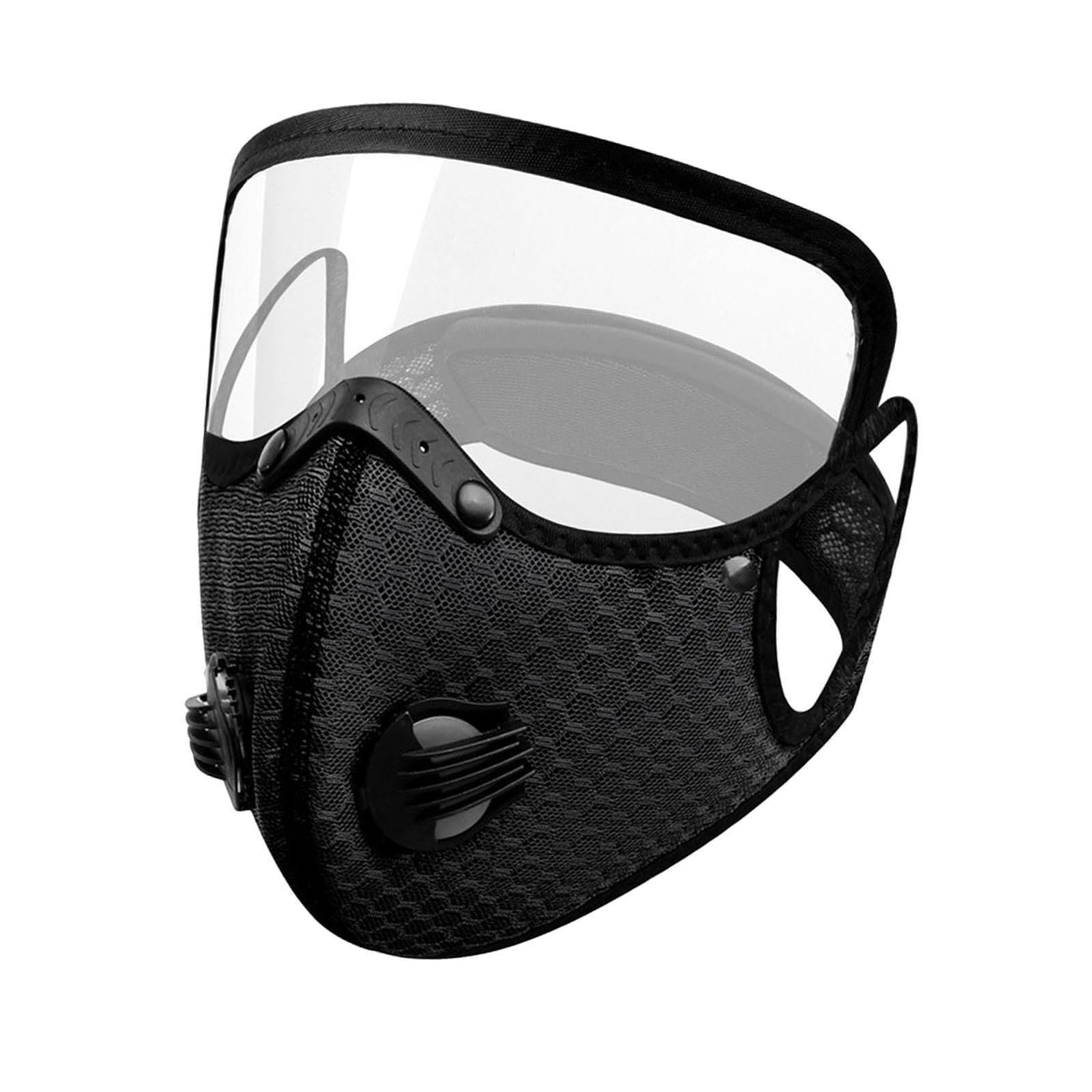 CALANDIS Cycling Face Mask Reusable Full Face Cover for Climbing Outdoor Motorcycling Black, Hats & Headwear, Clothing-image-29