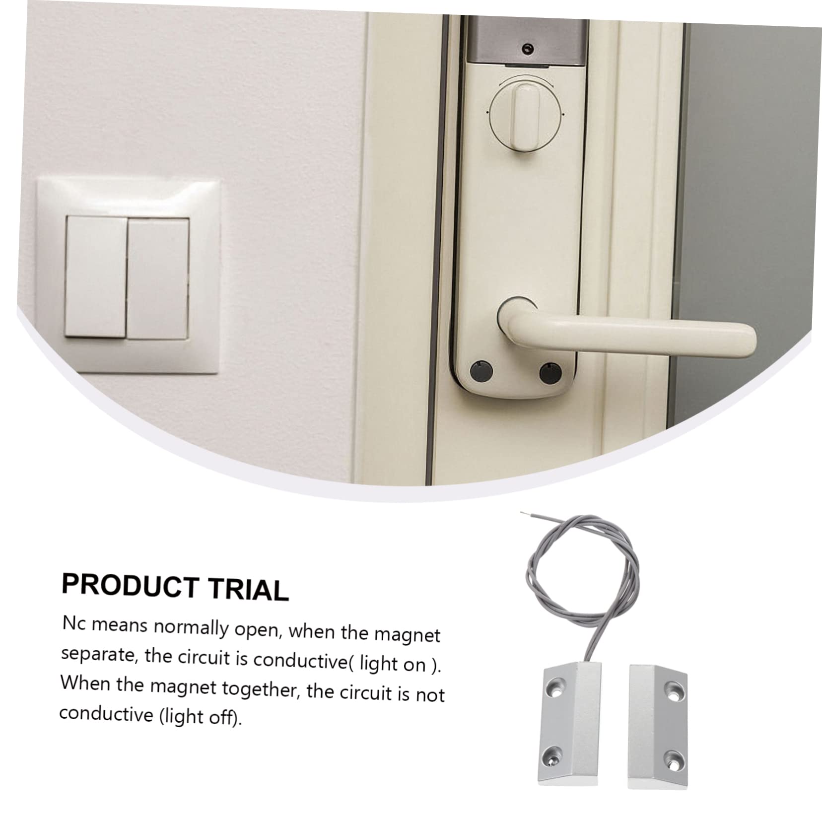 Lot De 3 Capteurs Dalarme pour Porte Et Fenêtre Boîtier en Alliage De Zinc Usage Industriel