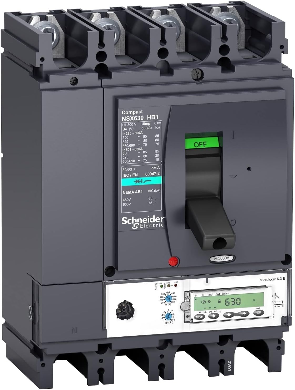 Schneider Elec PBT – Cap 25 10 – Automatic Switch NSX 400hb1 mLogic 6.3-e 400 A 4 Poles