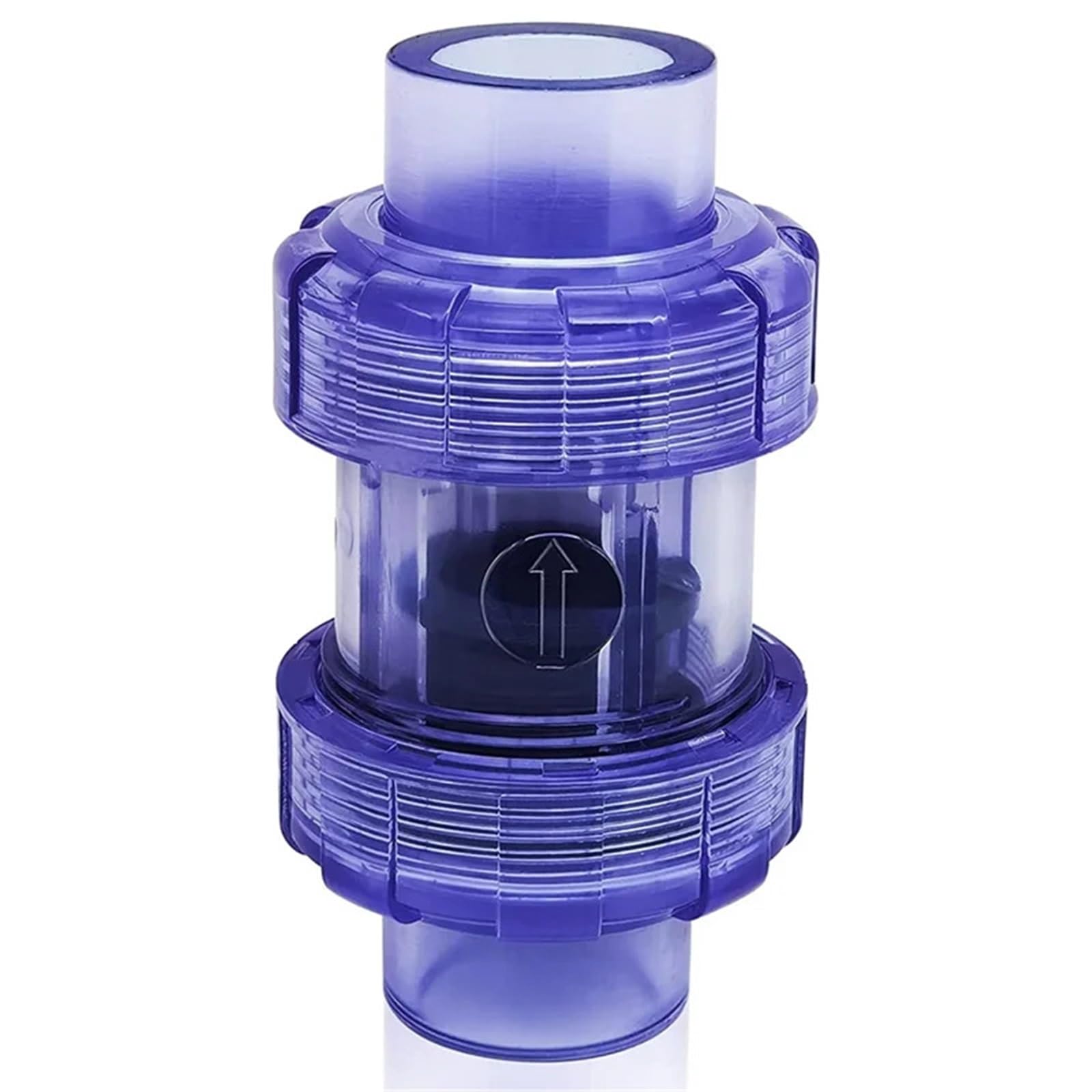 Clapet anti-retour for canalisation de 3/4 pouce en UPVC bleu transparent