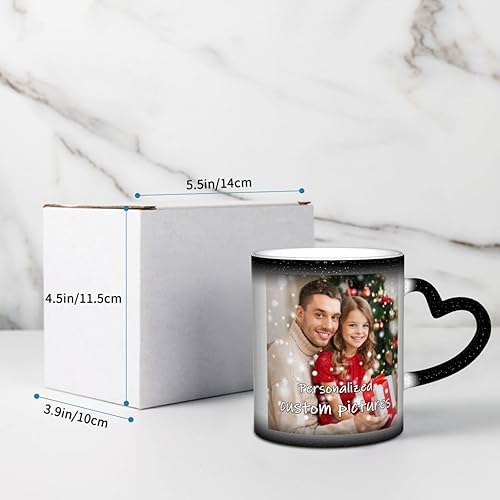 Miniatura 4 de Taza de café mágica personalizada 11oz personalizada con foto foto sensible al calor taza de café tazas cambiantes tazas mágicas personalizadasblack