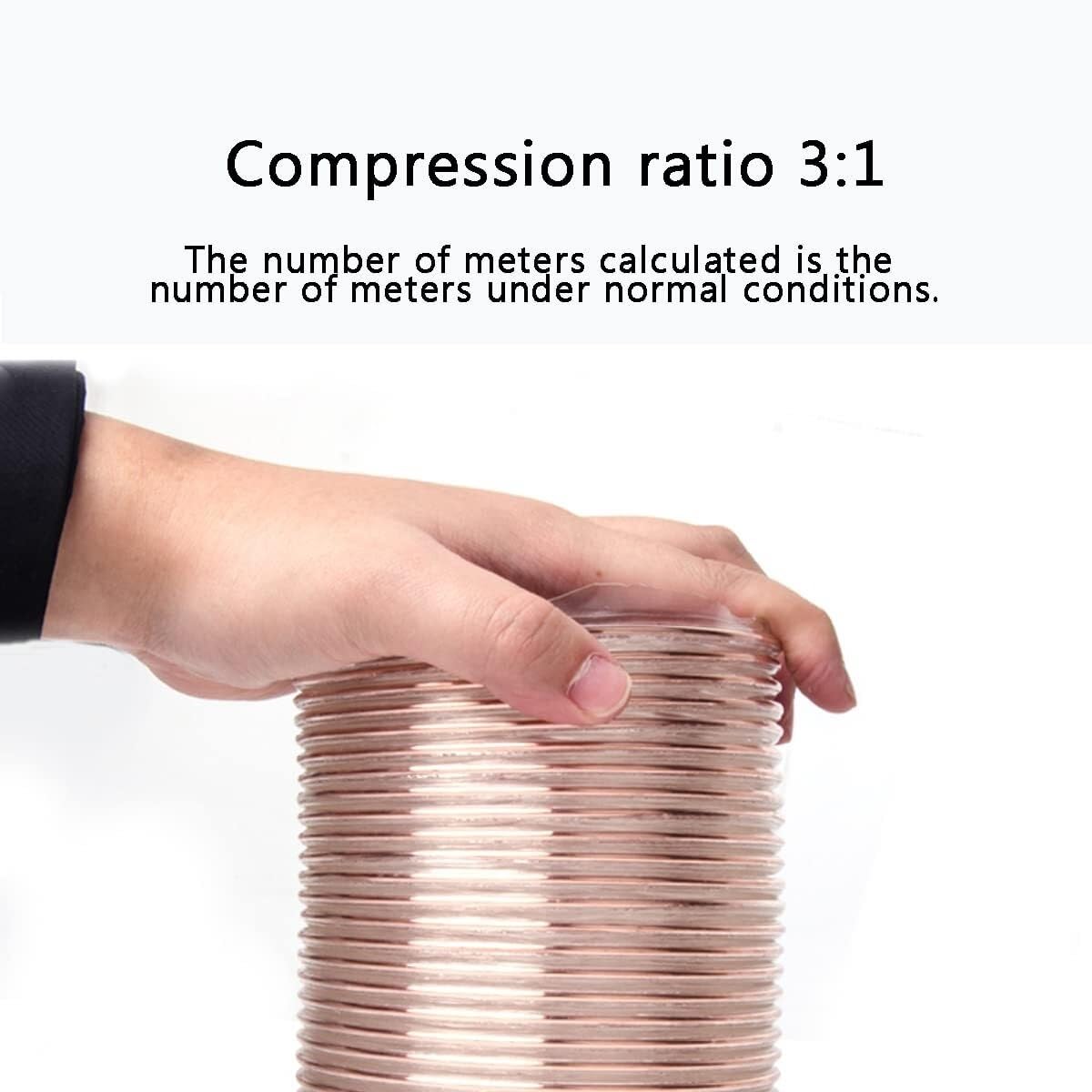 Tuyau flexible en polyuréthane de 1 m de long - Diamètre intérieur de 25 mm à 70 mm, conduit en PU transparent for solides abrasifs, utilisation industrielle, résistant à la température(Inner Diameter
