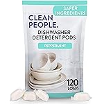 The Clean People Dishwasher Detergent Pods | Cuts Grease and Rinses Sparkling Clean | Residue-Free | Peppermint, 120 Pack