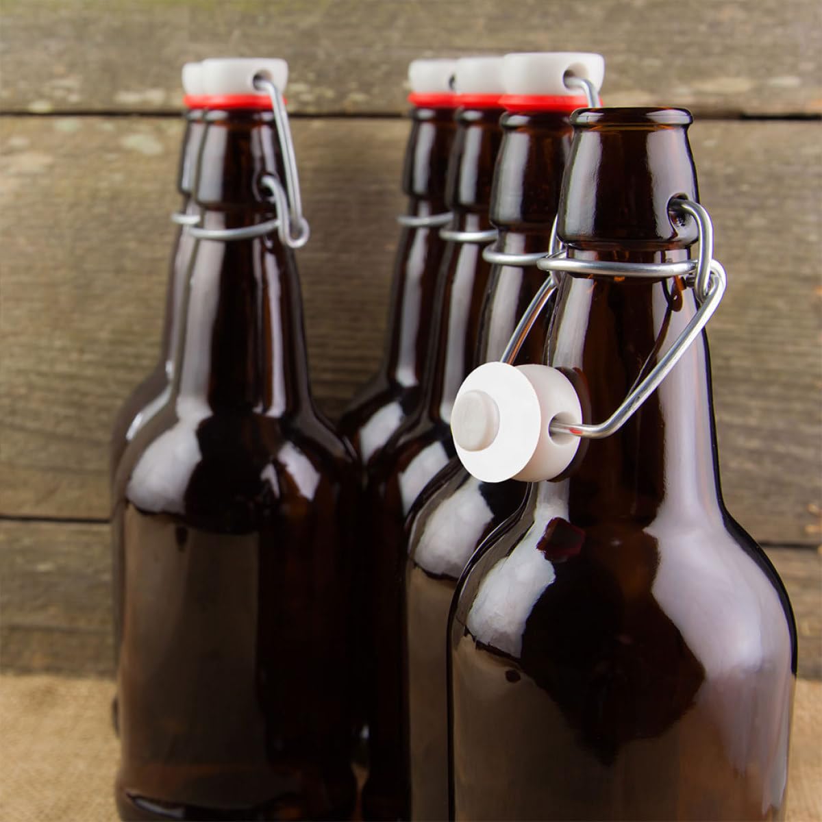 Toyvian Juntas de Silicona de Color Blanco para Sellar Botellas de Cerveza, 12 Piezas, Fácil de Usar y Sellado Hermético para Tapas Abatibles