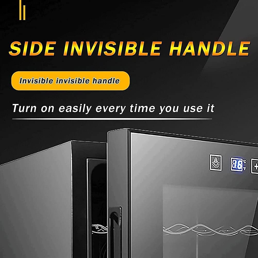 Ljlzxpbus 49l Wine Cooler/Fridge Beverage Refrigerator Small Mini Red & Cellar Beer Soda,Digital Temperature Display, Double-Layer Glass Door, Quiet Operation Compressor on Fridge.com - View 6