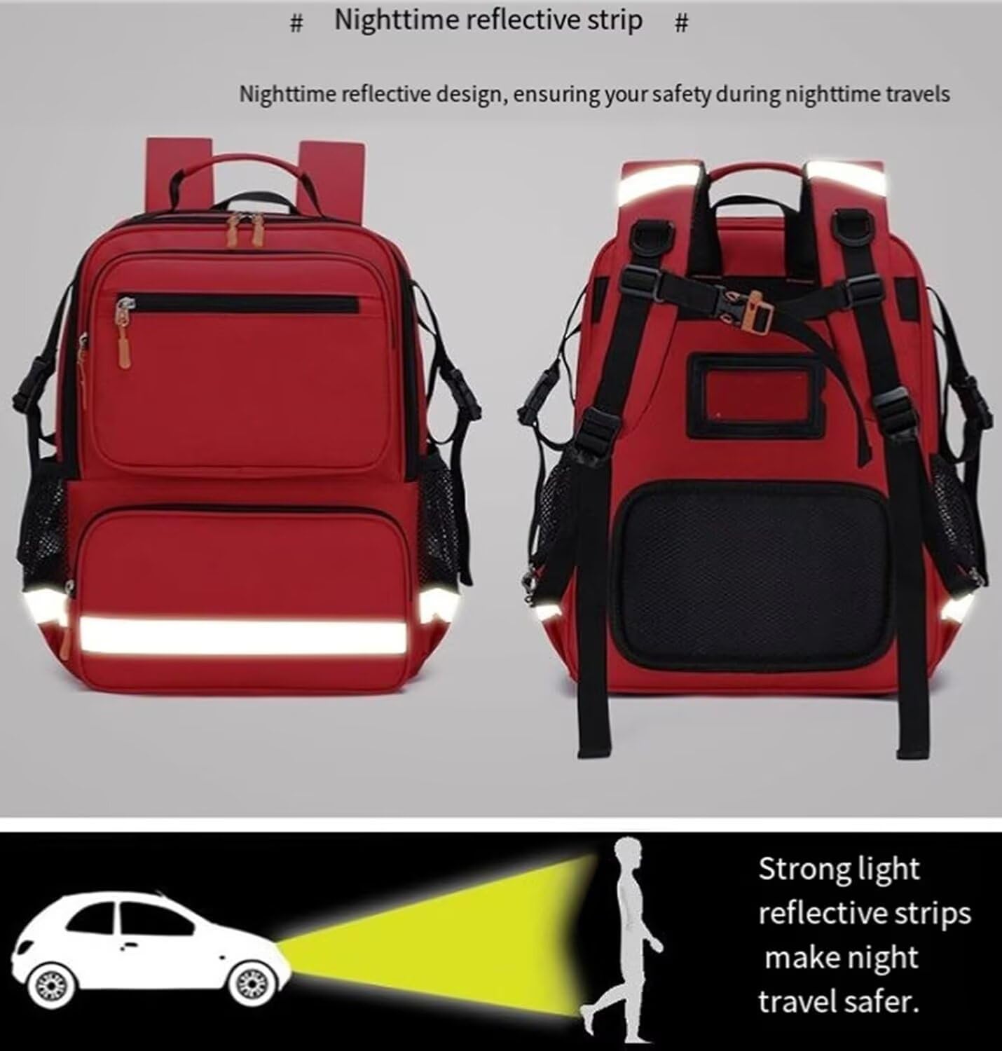 Zaino Per Traumi Di Emergenza, Borsa Primo Soccorso Con Riflettente, Grande Capacità, Infermiere Domiciliare,Medicale Per Campeggio, Escursionismo, Trekking