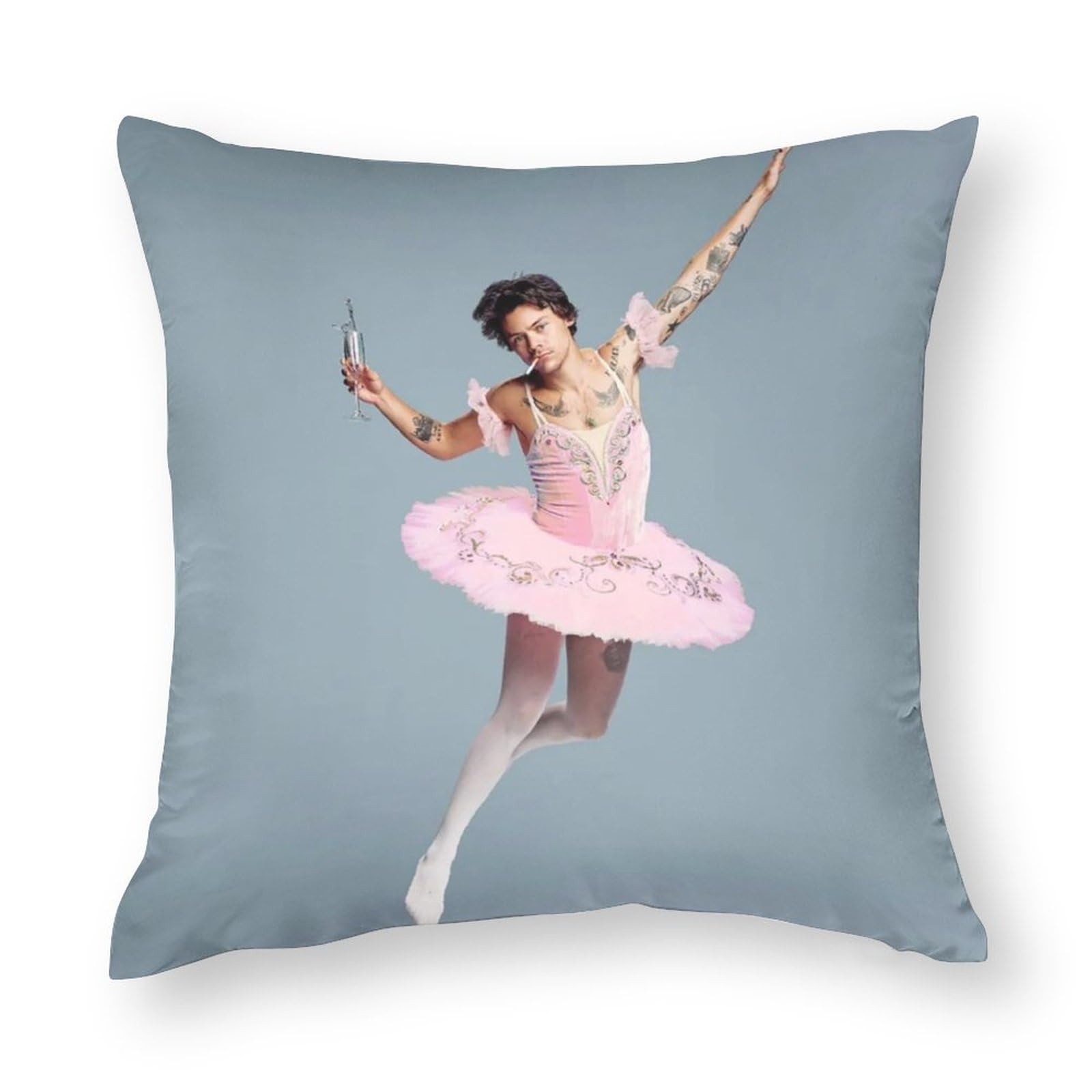 HeqiafanThrow Pillow Cover Cozy Square Pillow Case Home Decorative for Bed Couch Harry Sofa Living Room Cushion Cover 18inch X 18inch