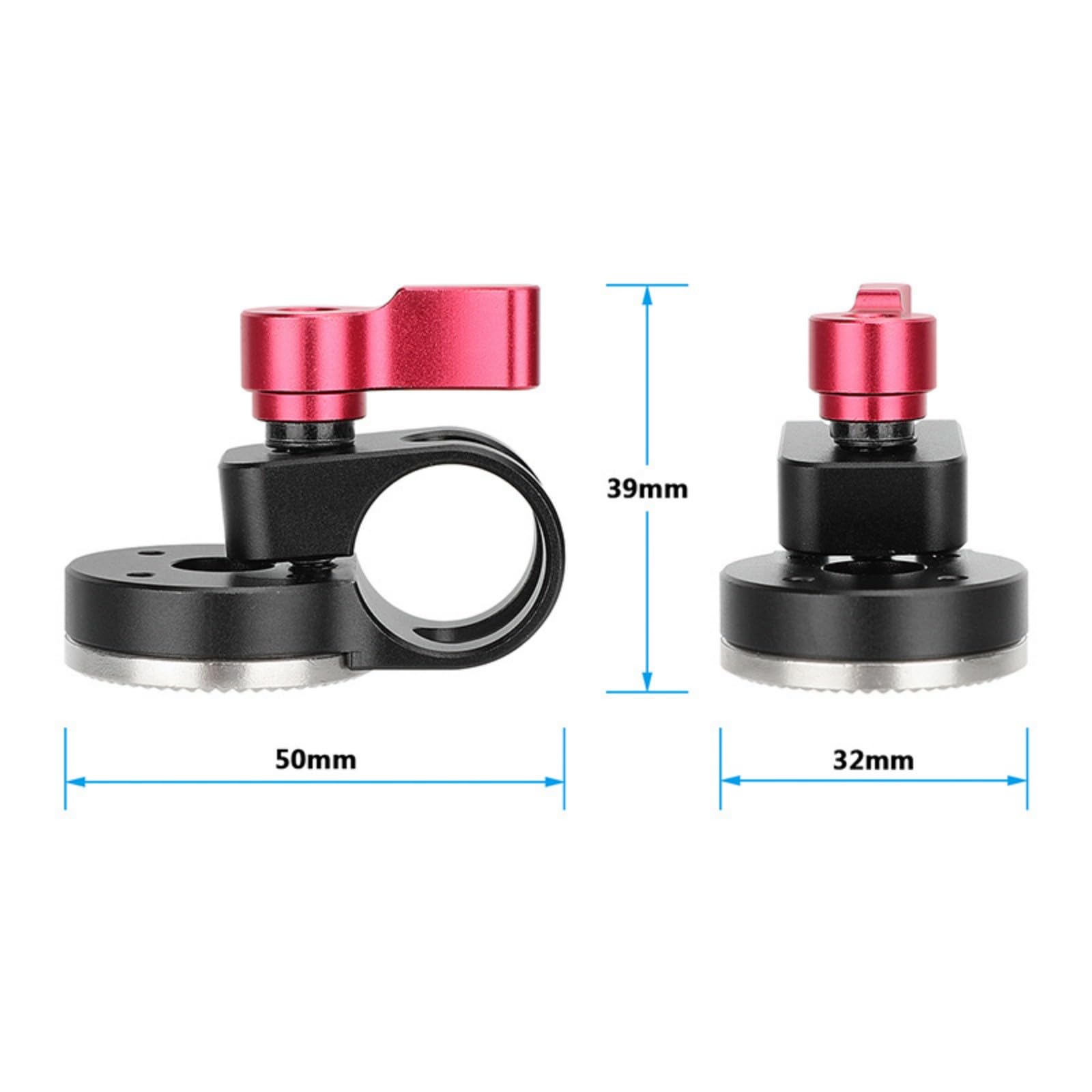 Estensioni compatibili con morsetto in alluminio da 19 mm per attrezzatura fotografica per migliorare la stabilità dell'attrezzatura cinematografica