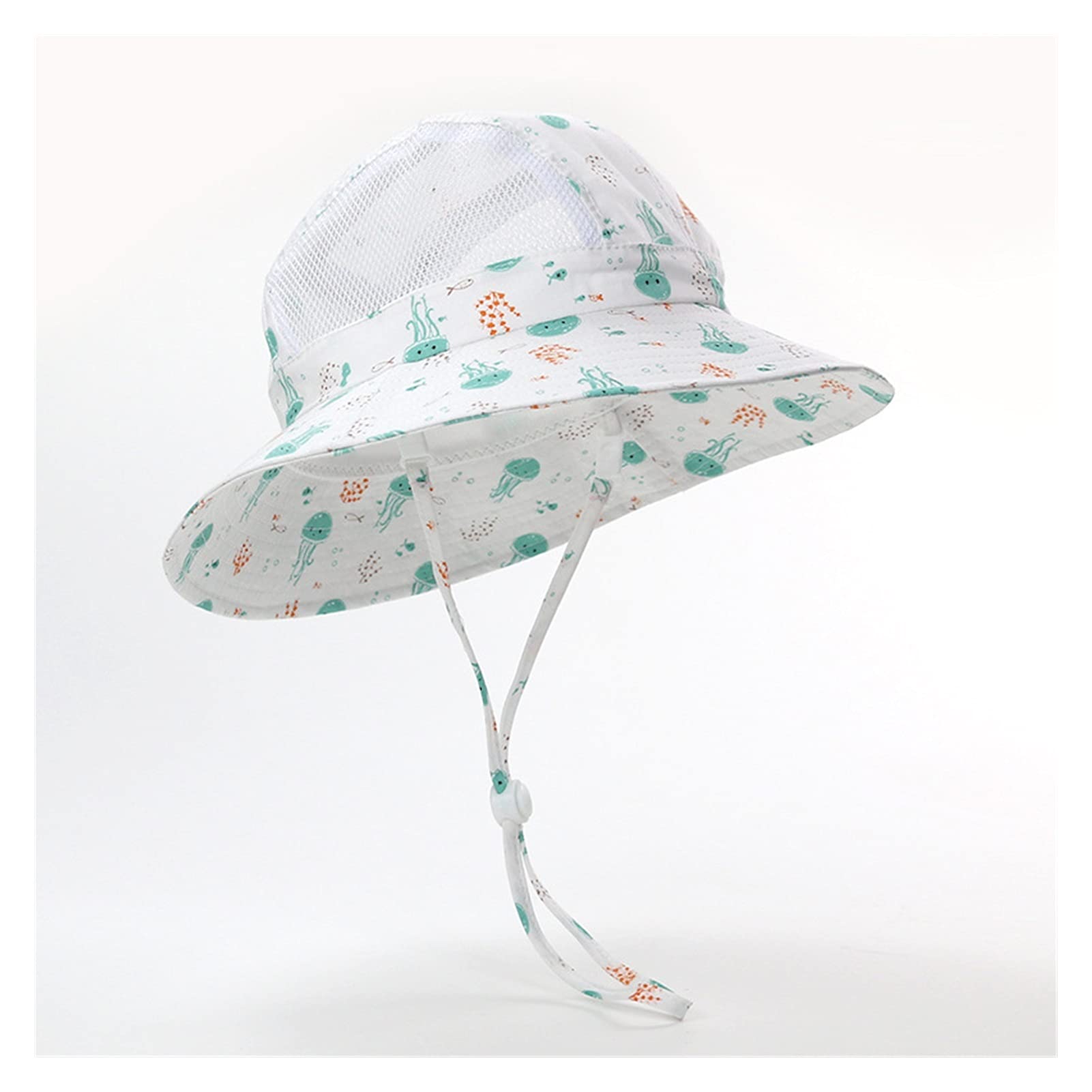 Kinder-Sommerhut, Kinder-Sonnenhüte, UV-Schutz-Mesh, Jungen- und Mädchen-Sonnenhüte, Sommer-dünne Baby-Sonnenhüte, Strände (Weiß S 2 4Y)