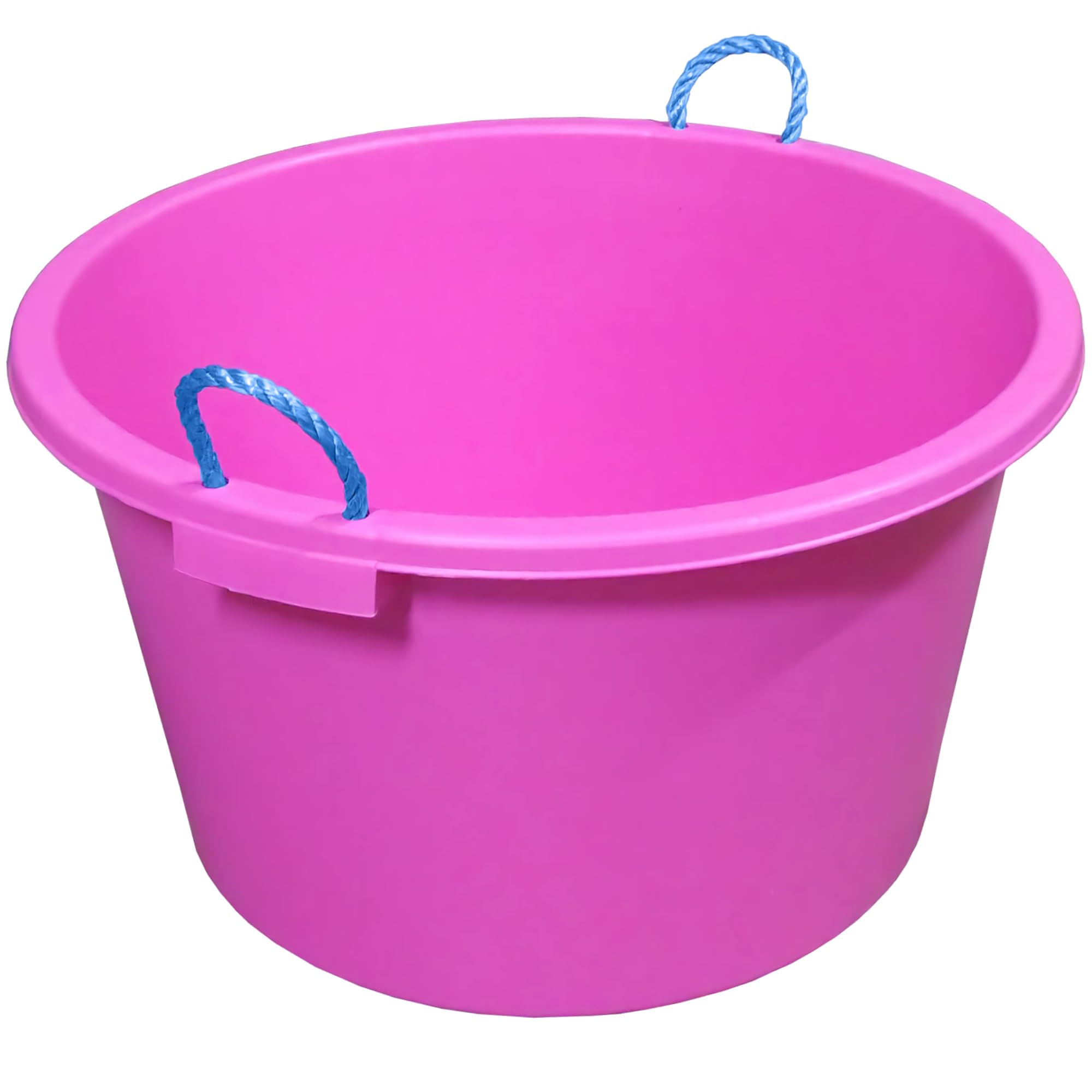 Ketobarrow Pink Large Tub With Rope Handles Plaster Mixing Cement Muck Water Storage Bucket Stable Storage Tub - 70L (Pink)