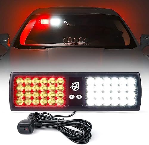 Vista 17 de Xprite - Luces LED estroboscópicas para vehículos de emergencia Ámbar,verde ámbar.,Azul,Verde,Rojo -,rojo y azul,Blanco,Blanco y azul,blanco