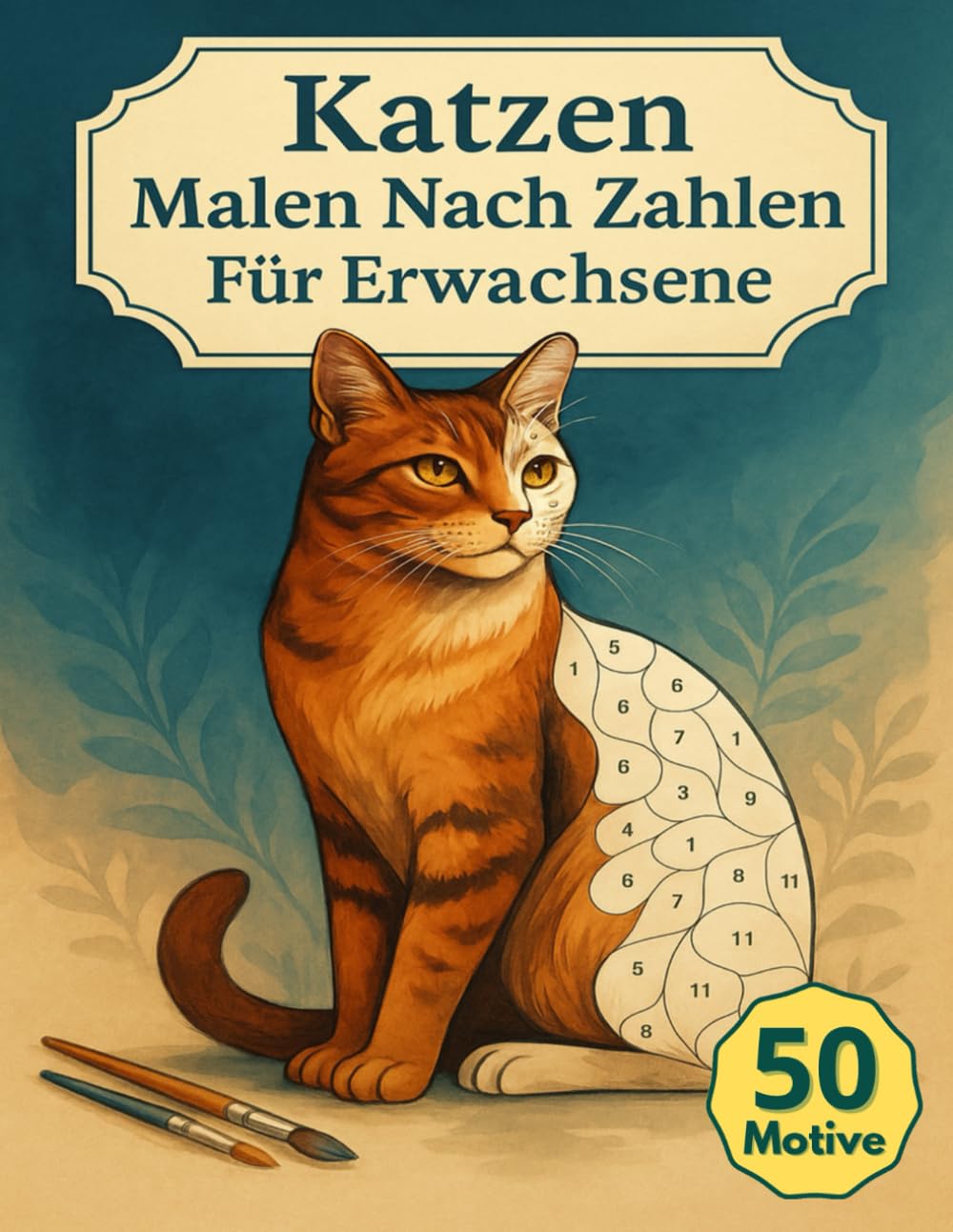 Malen Nach Zahlen Für Erwachsene Katzen: 50 Motive mit entspannenden Illustrationen und harmonischen Szenen als kreative Auszeit zum Entspannen, Abschalten und Stressabbau