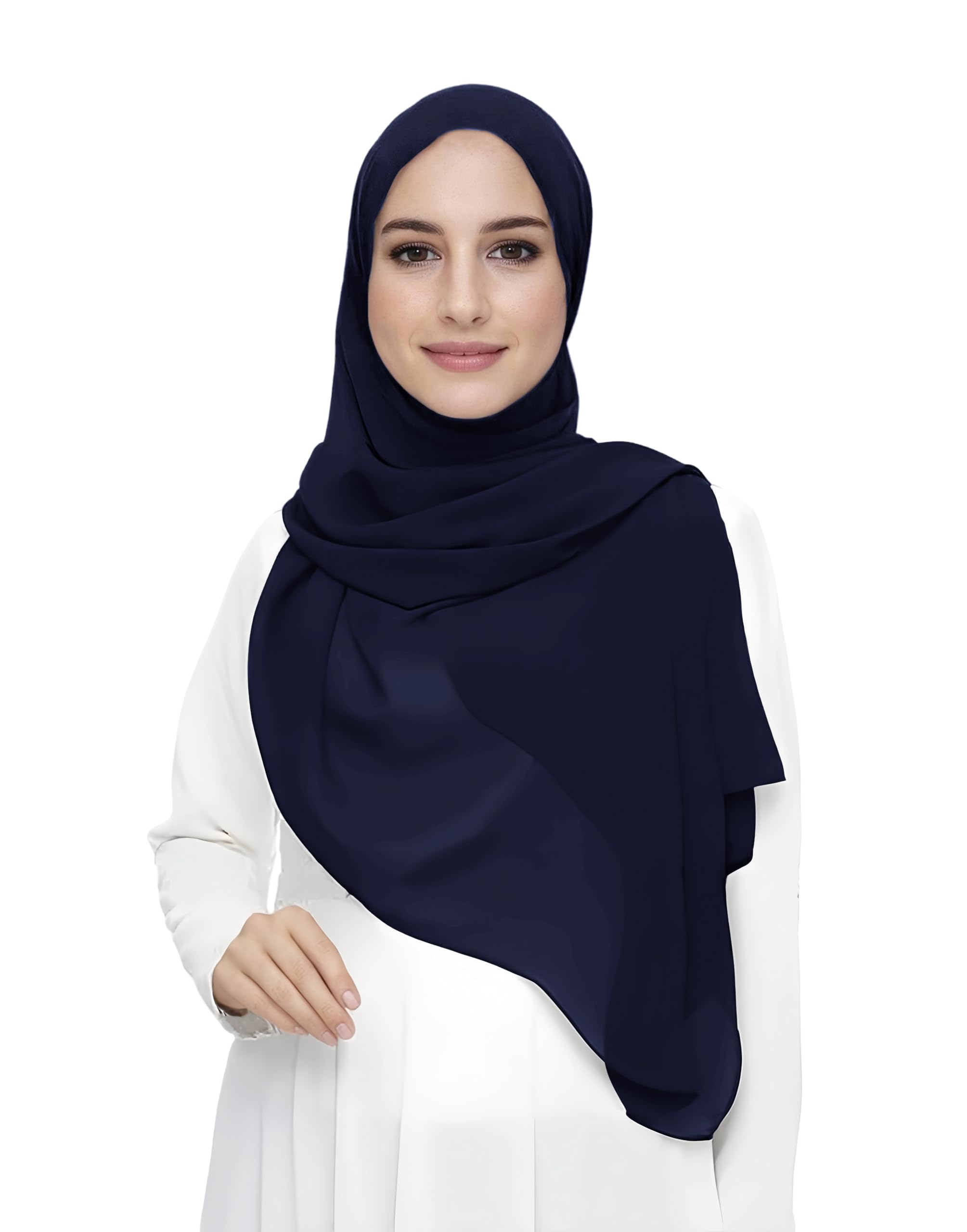 Premium Chiffon Hijab Head Scarf Shawl Wrap for Muslim Women Lightweight
