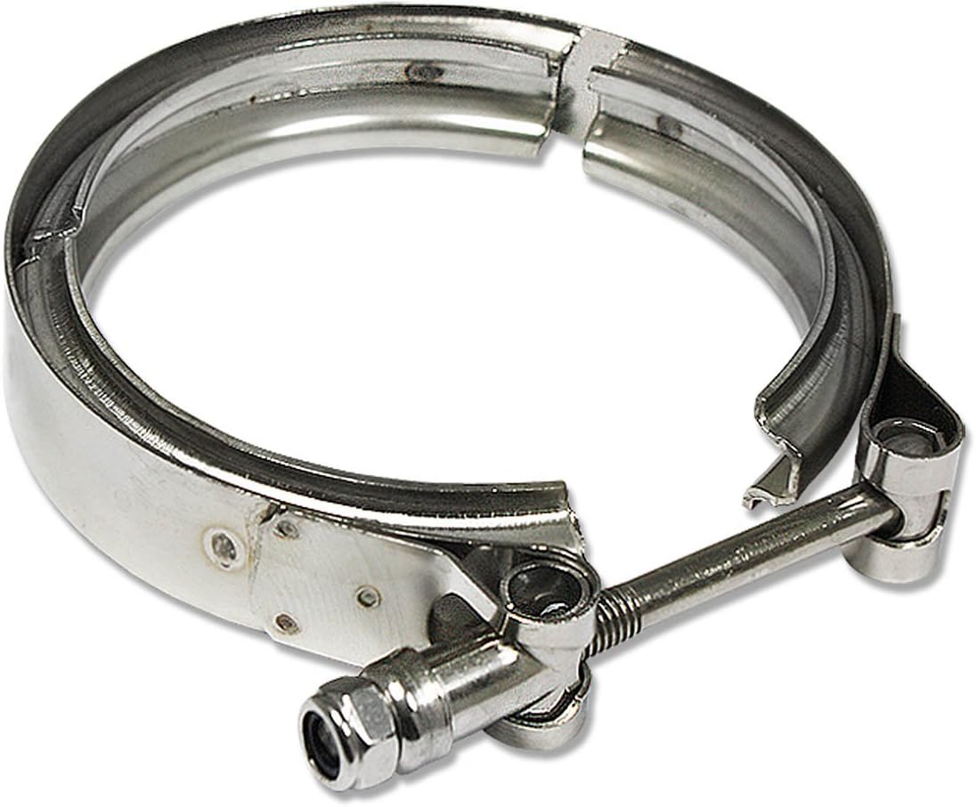 DNA MOTORING 3.25" Zinc-Coated Stainless Steel V-Band Clamp For Turbo, Downpipes, Exhaust Systems, VC-325