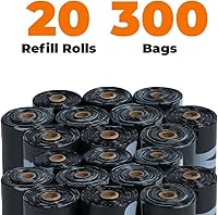 Vista 86 de Best Pet Supplies - Bolsas para limpieza de excremento de perro, rollo de repuesto, uso en exteriores, a prueba de fugas y desgarros, plástico