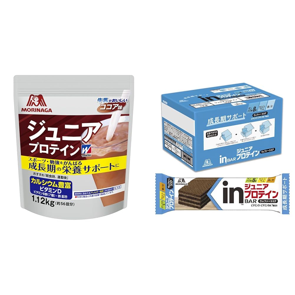 Amazon | 森永製菓 inバー ジュニアプロテイン ココア (12本入×1箱