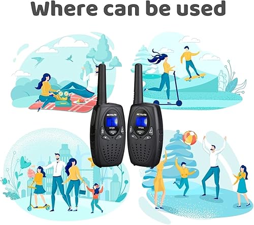 Miniatura 6 de Retevis RT628 Walkie Talkies para niños, Walky Talky, bloqueo de teclas, voz cristalina VOX, fácil de usar, regalos de Navidad para niños y niñas