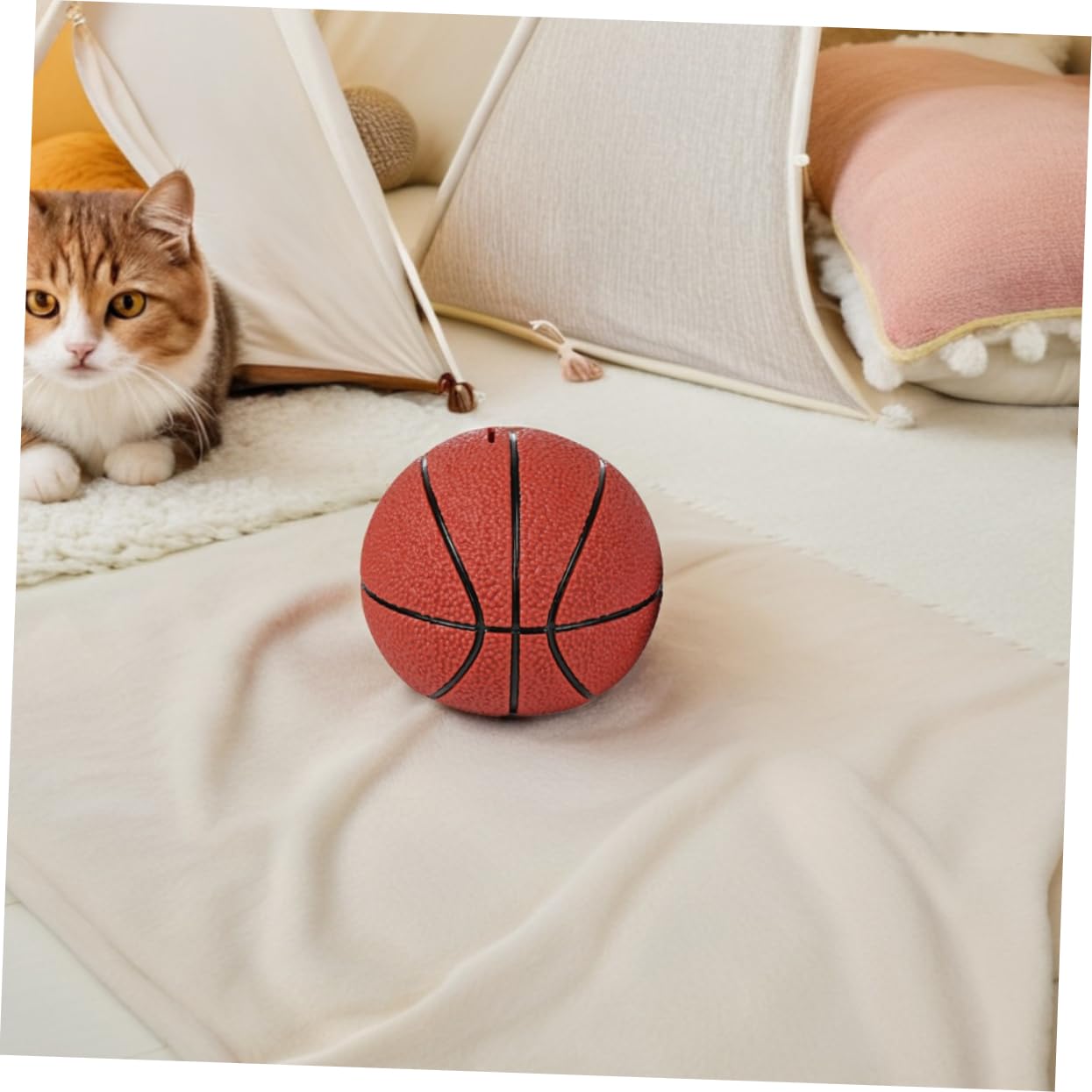BESPORTBLE 2 Pezzi Salvadanaio per Bambini a Tema Calcio e Basket in Vinile, Forma di Pallone, Decorativo e Sicuro, come Bomboniera per Compleanno Ragazzi