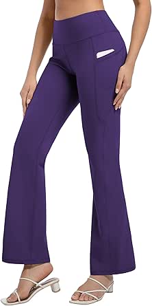 BUBBLELIME 29"/31"/33"/35" 4 Styles Women's Bootcut Yoga Pants Tummy - View #9