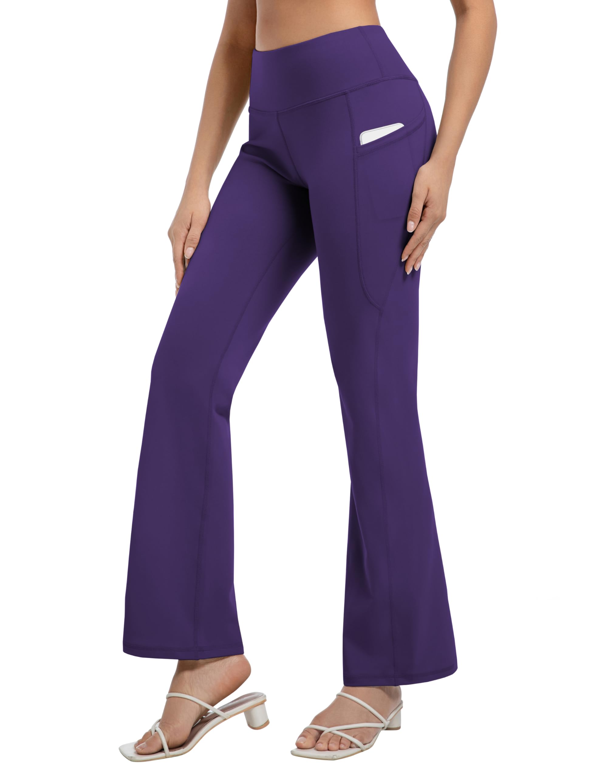 BUBBLELIME 29"/31"/33"/35" 3 Styles Women's Bootcut Yoga Pants Basic/Back Pockets/Straight Leg Workout Tummy Control Flare
