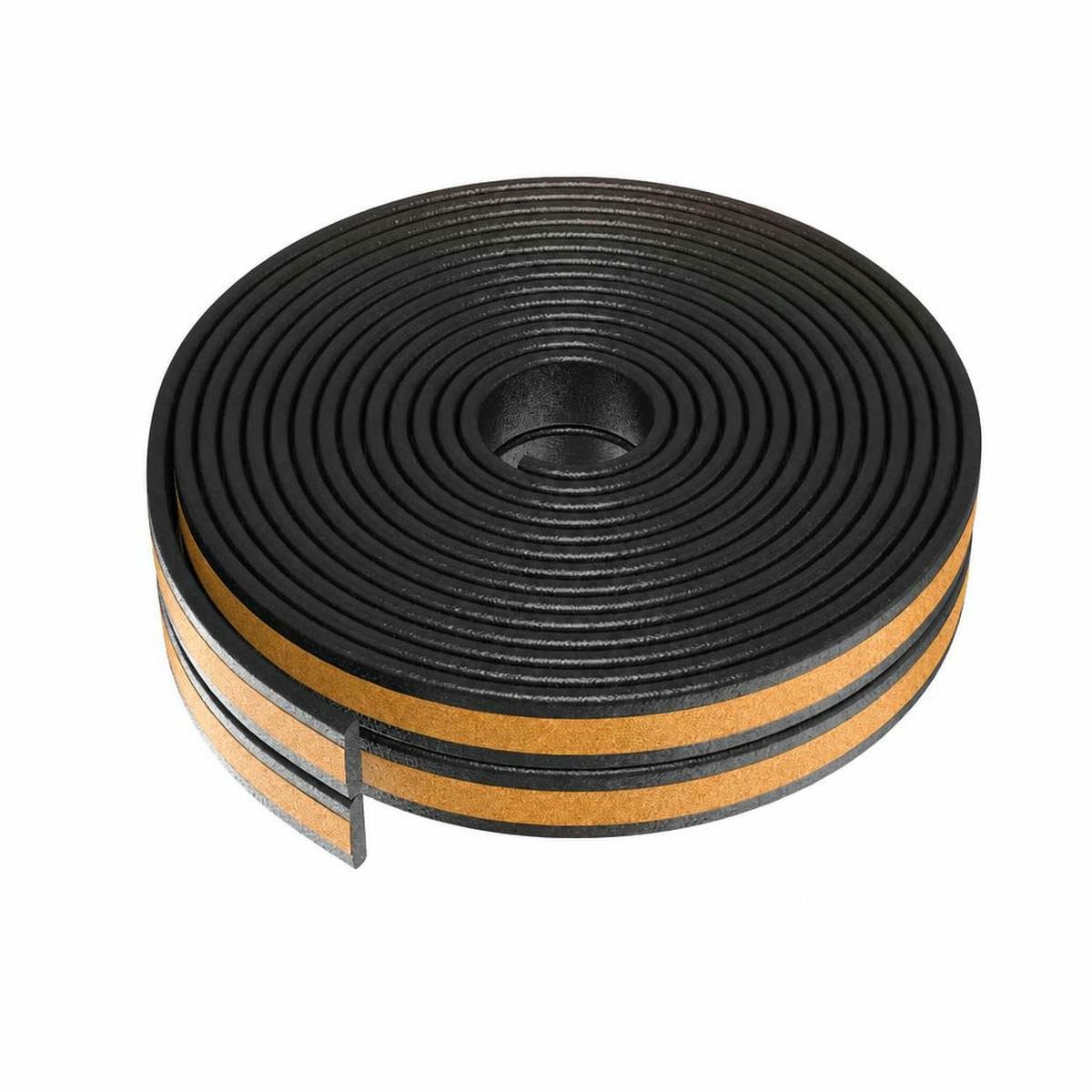 5m/10m Door Seal Strip Self-Adhesive Draft Stopper Tape Window Weather Stripping Insulation Noise Rubber Sealing Strip-I black-5M (16.4ft)