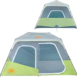 Barraca de Camping em Família Automática 6 Pessoas, Montagem Rápida, Impermeável e Prática.