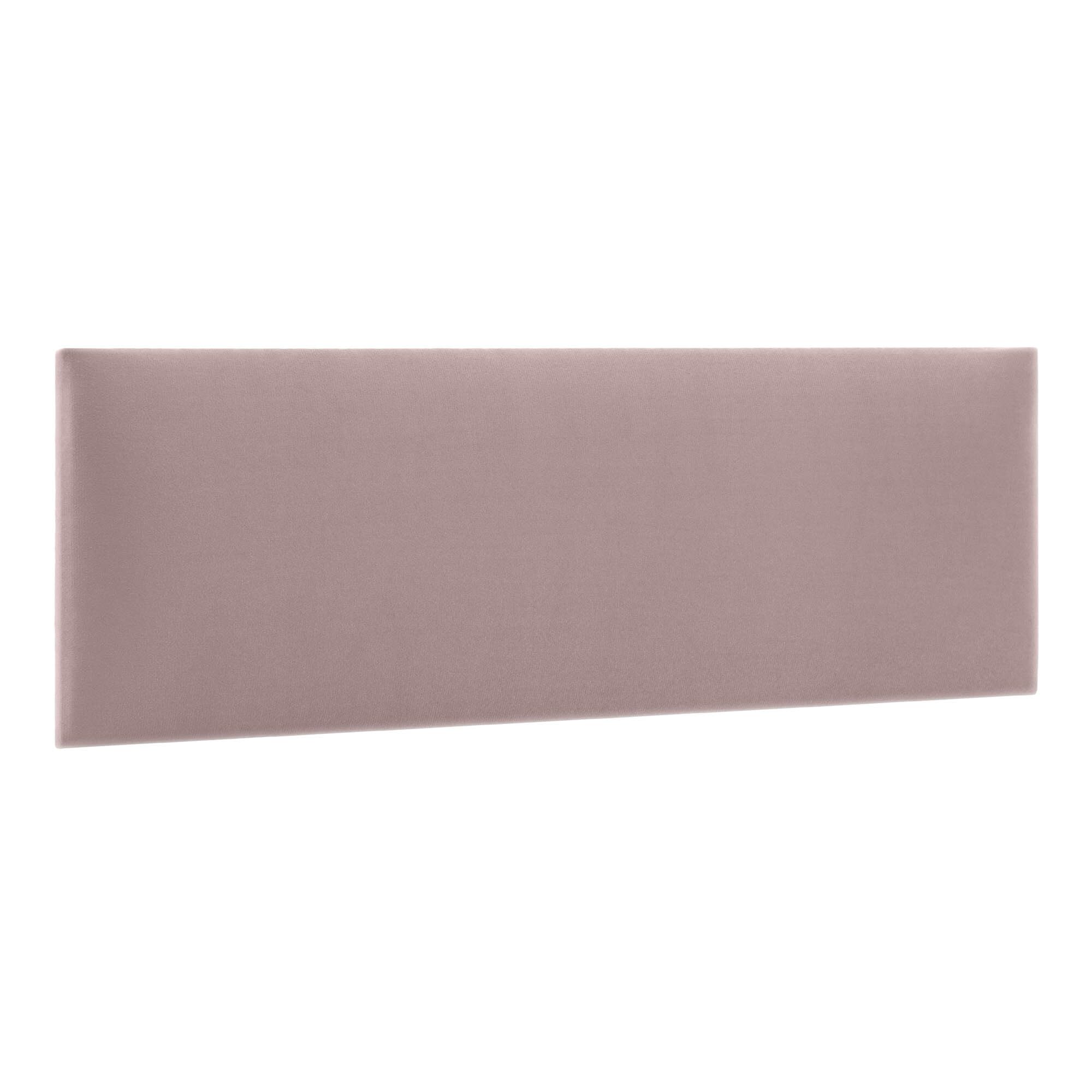 murando - Wall cushion as a headboard for a bed Rectangle Velvet 15x90 cm - Padded wall panel wall decoration for bedroom living room children's room - pink