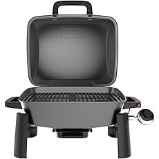 MASTER COOK Tabletop Gas Grill, 11500 BTU Portable Propane Grill Outdoor with Removable Side Shelves for BBQ Camping Patio Backyard