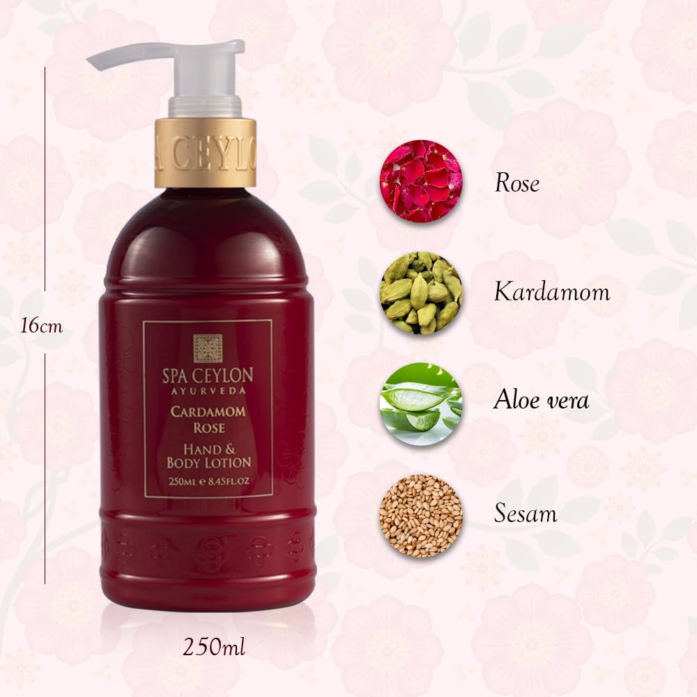Amazon.com : SPA CEYLON Cardamom Rose Hand & Body Lotion | Body
