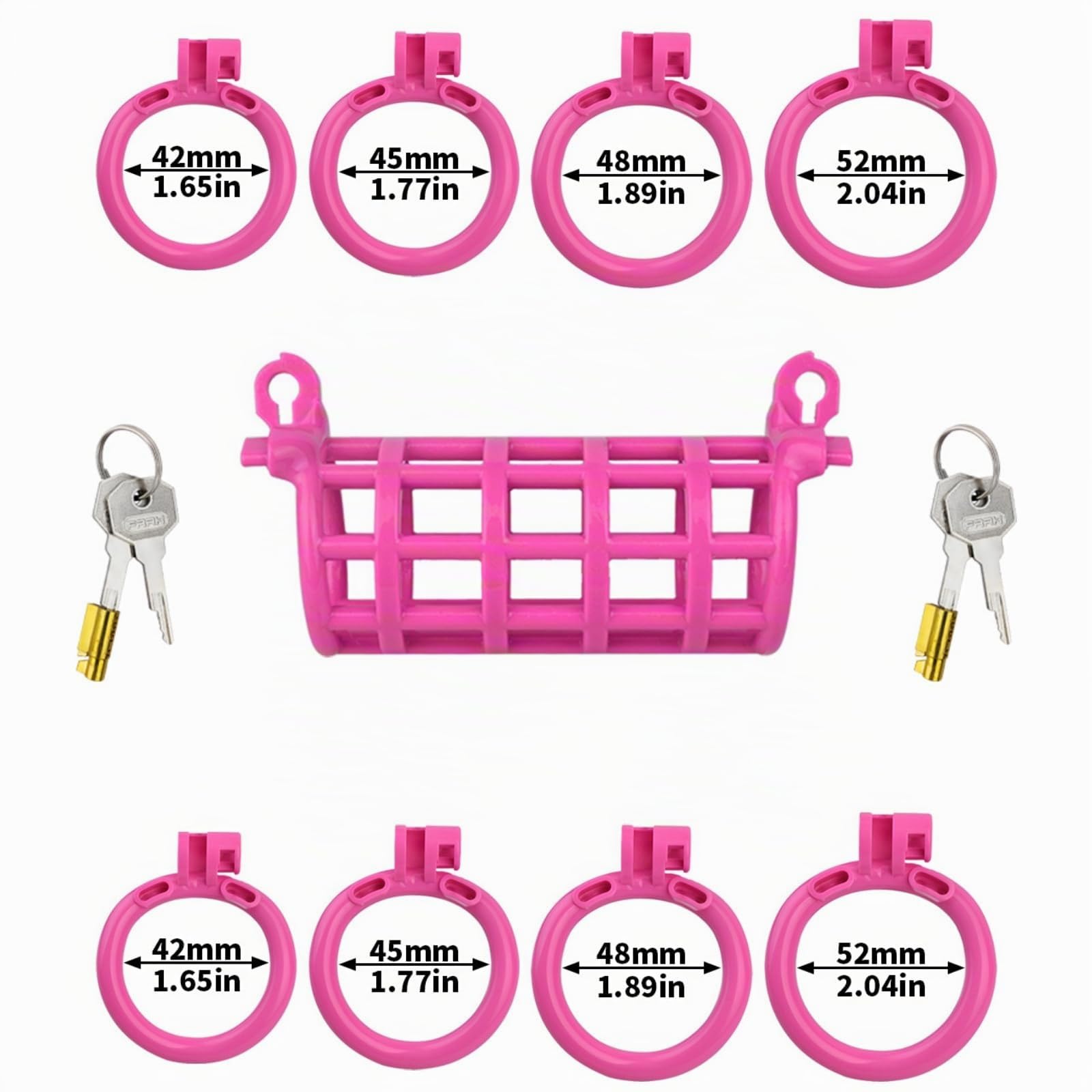 Hdynasty Cage de Musculation pour Homme, Double, Une pièce, Lisse et Respirante, 14,5 cm de Long, avec 2 Ceintures
