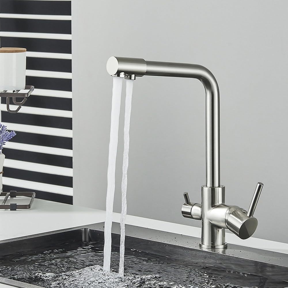 Robinet d'évier de cuisine à purification et rotation 360 pour eau potable saine