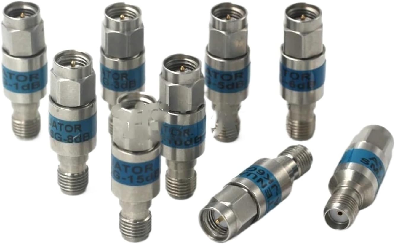 1PCS SMA attenuator SMA-JK-6G Male Female 2W RF Fixed coaxial attenuator 3DB 5DB 6DB to 30DB Connector(SMA-JK 2W 10DB)