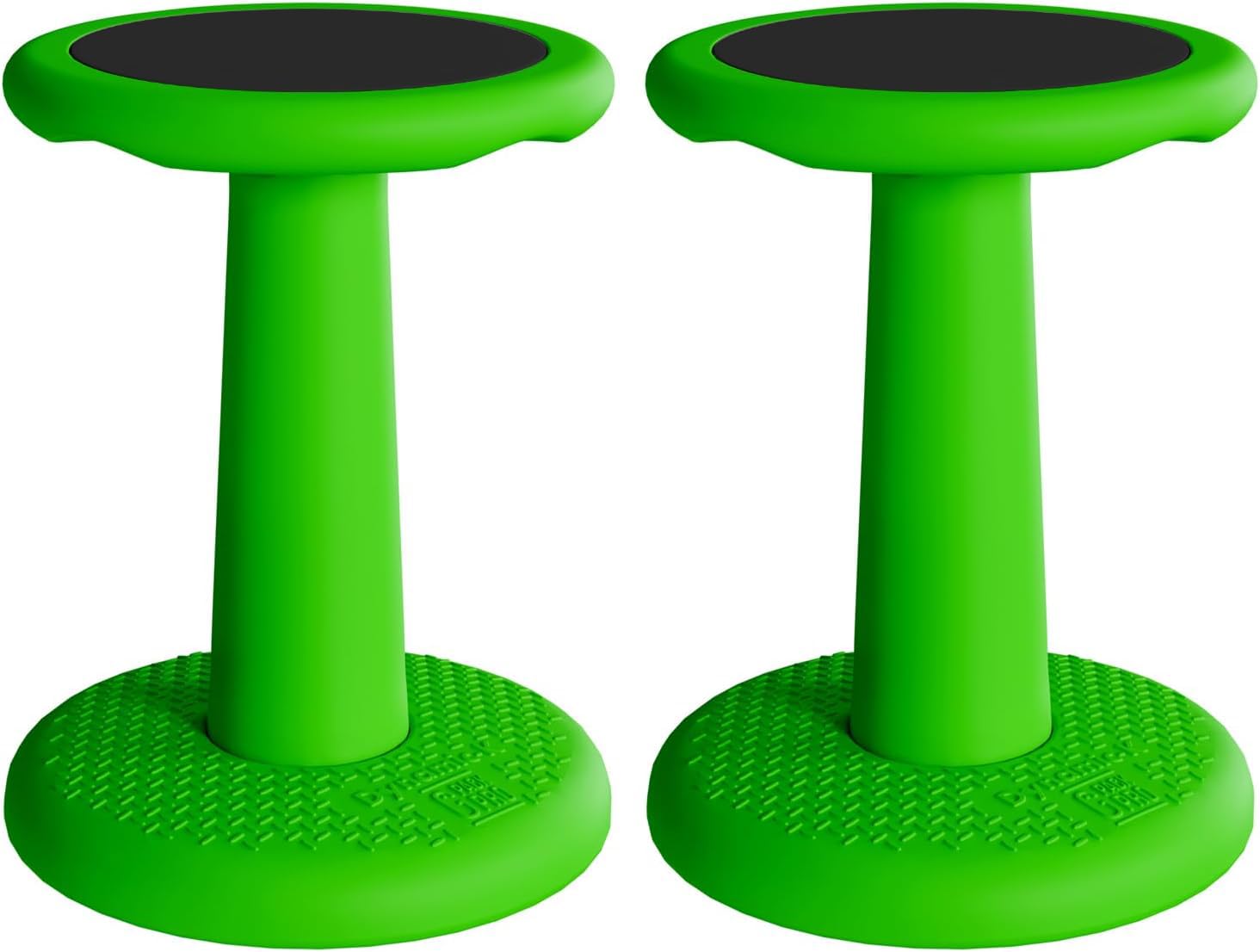 Kids Wobble Stools, 2-Pack, 17.7-Inch Active Seating, Green
