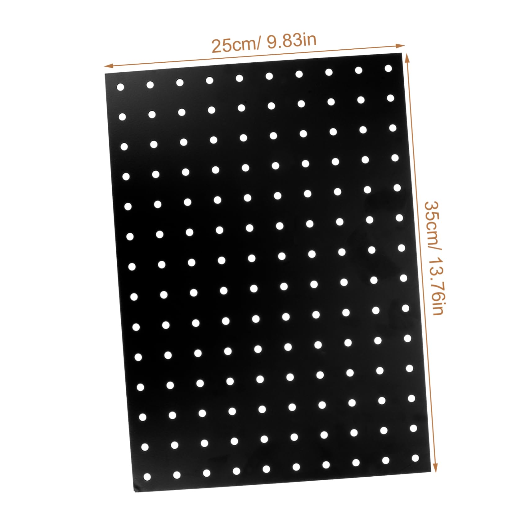 MUSISALY Sturdy Metal Perforated Tool Organizer Wall Mount Pegboard Black Easy Install