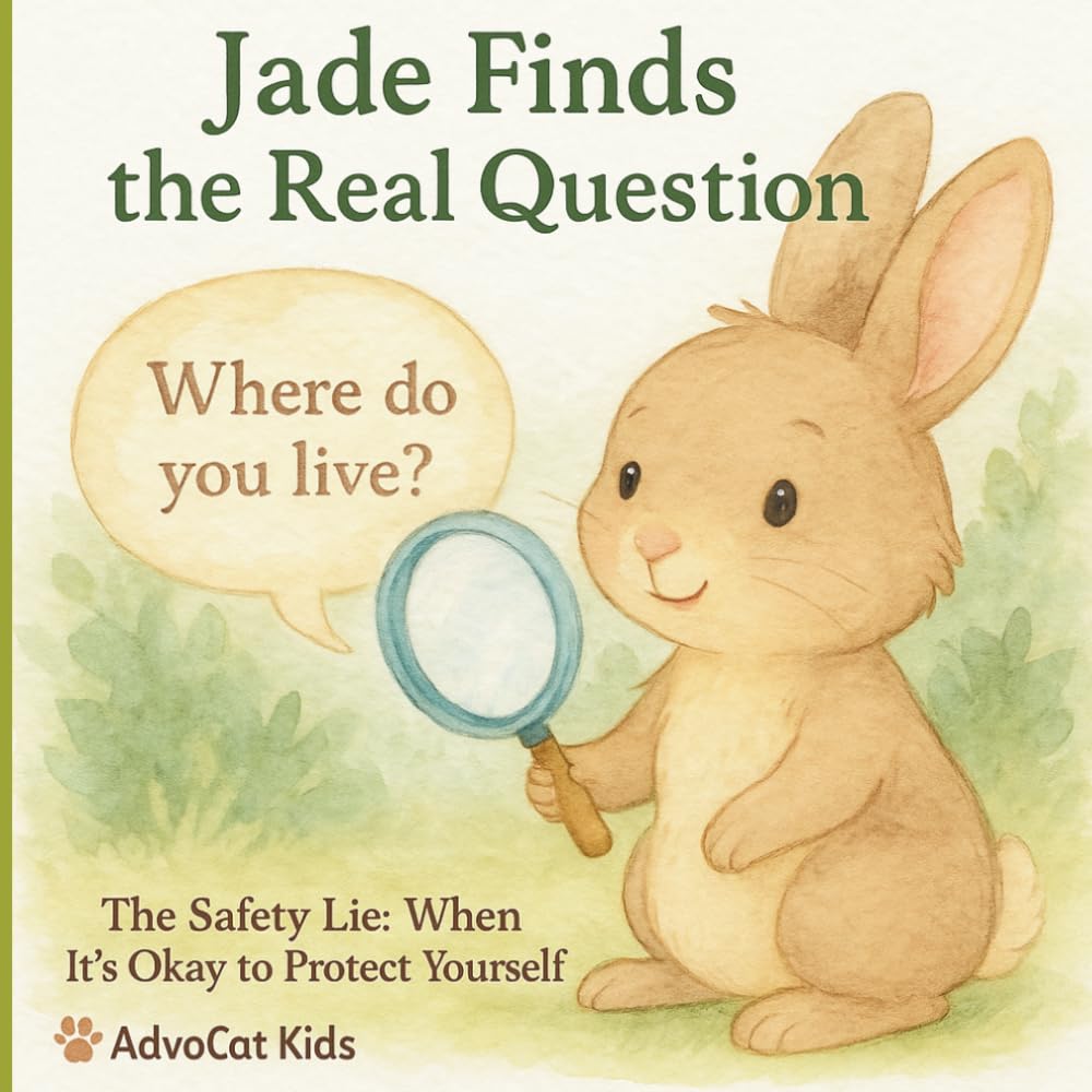 Jade Finds the Real Question: The Safety Lie — When It’s Okay to Protect Yourself: A gentle SEL story about safe vs. unsafe questions and trusting your tummy feelings.